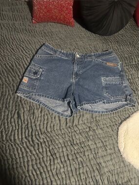 JNCO Authentic 90’s Dark Blue Denim cargo Jean Shorts